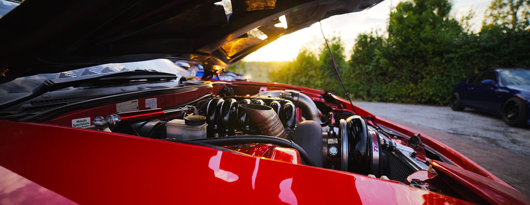 Photo: Car hood popped