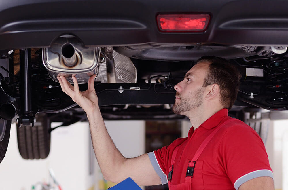 Photo: Exhaust inspection